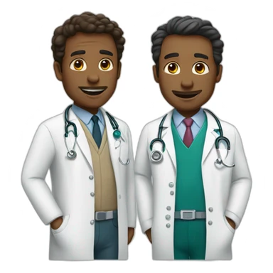 Two doctors in love sticker