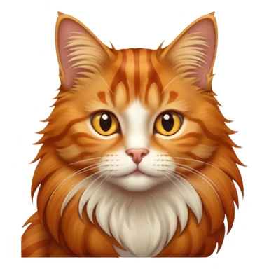 Longhair ginger tabby cat sticker