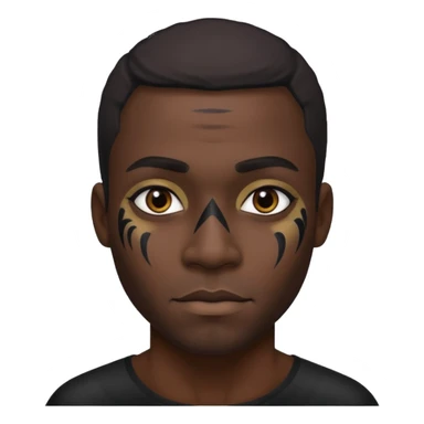 face painted black man  sticker