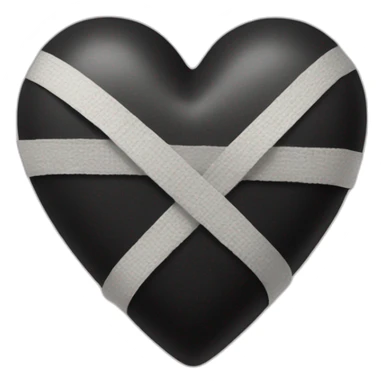 Black heart' with bandage  sticker