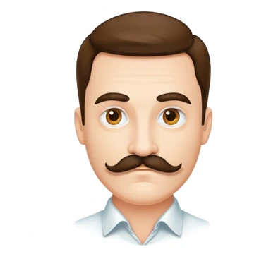 mysterious man with mustache  sticker