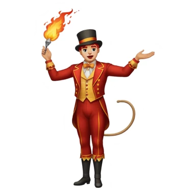 tiger  vintage-circus-performer-spitting-fire full body sticker