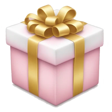 Light pink and white present sticker