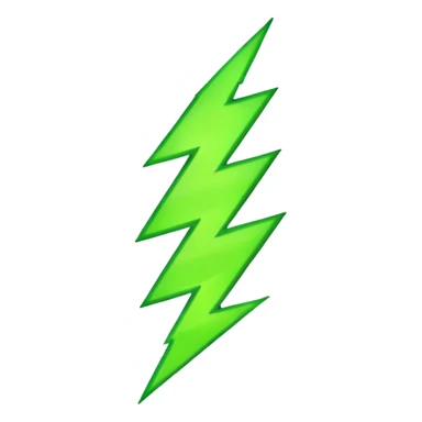 green z form lightning sticker