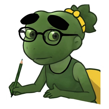 Black girl drawing in class sticker