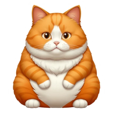 a very fat cat is sitting sticker