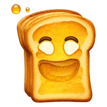 Toast with honey on it  sticker