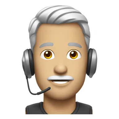 Ugly white dude wearing headset  sticker