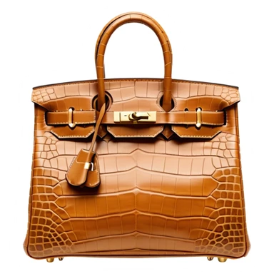 front camel crocodile hermes birkin bag sticker
