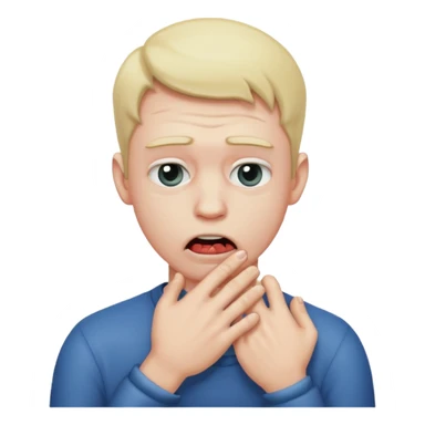 man choking himself  sticker