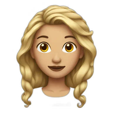 Woman châtain hair sticker