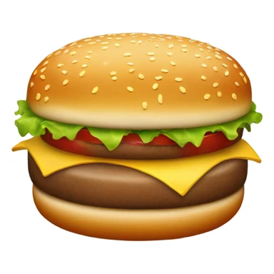 A medium-sized classic hamburger emoji. sticker