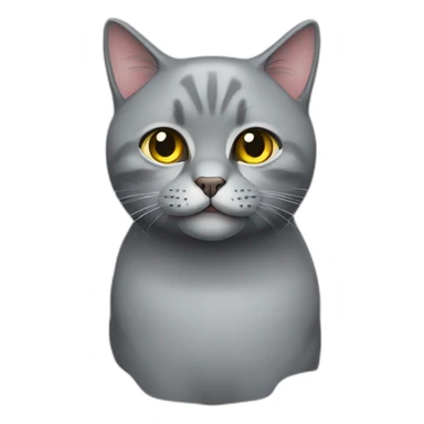 British grey cat sticker