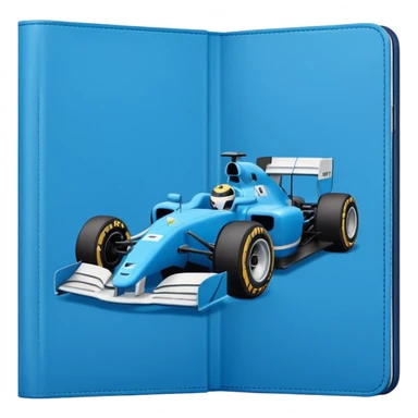contact book with an F1 car drawn on the cover sticker