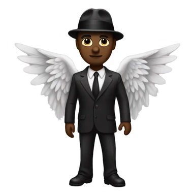mafia member with angel wings sticker