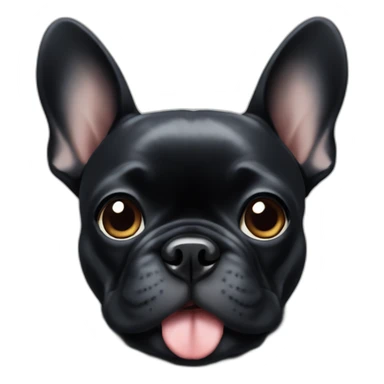 black frenchie face sticker