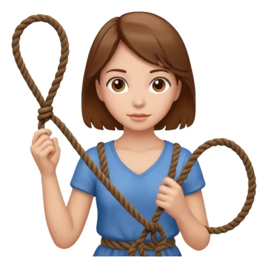 Girl with rope sticker