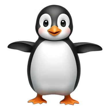 A cute penguin waddles happily across the ice, spreading joy with every step sticker