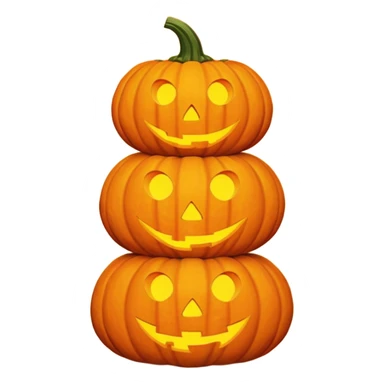 Pumpkin Stack – Three pumpkins stacked like a tower lantern sticker
