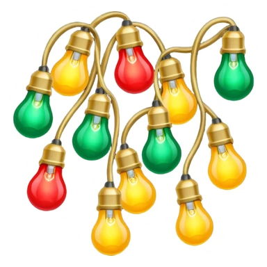 Christmas lights strang sticker