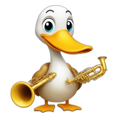 Canard qui foie du Saxophone  sticker