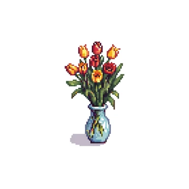 Tulips in a vase sticker
