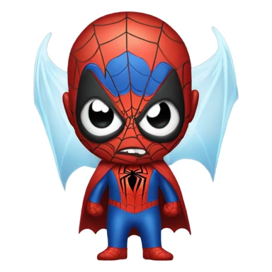 Spider-Man as ghost vampire angry sticker
