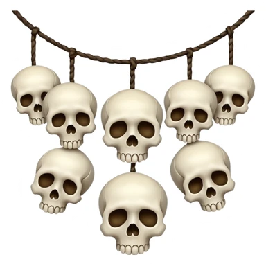 garlend of skulss sticker