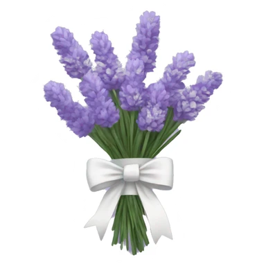 Lavender bouquet tied with white ribbon sticker