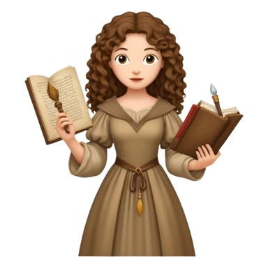 medieval female poet sticker