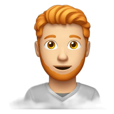 Ginger man on computer sticker