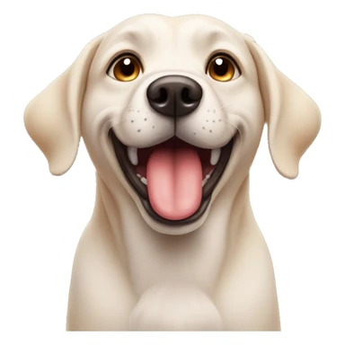 dog drooling with heart eyes sticker