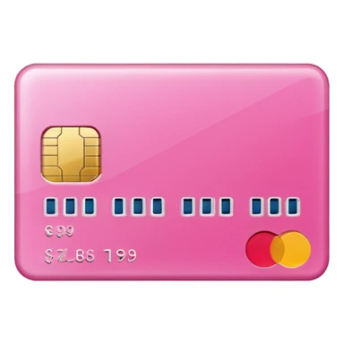 pink credit card sticker
