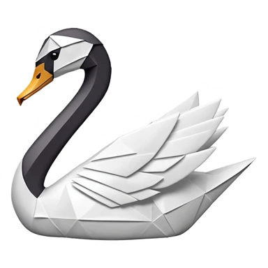 origami swan emoji sticker