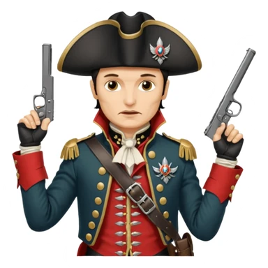 Adam Ant  is wearing a Hungarian jacket Hussar'S JACKET, holds two holsters in his hands sticker