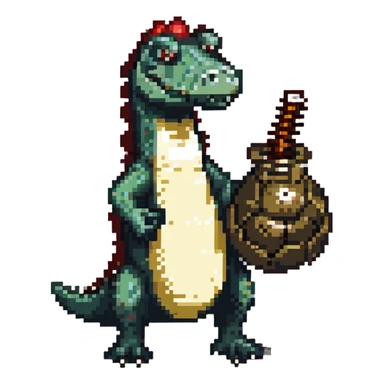 bombardero crocodilo holding a bomb sticker
