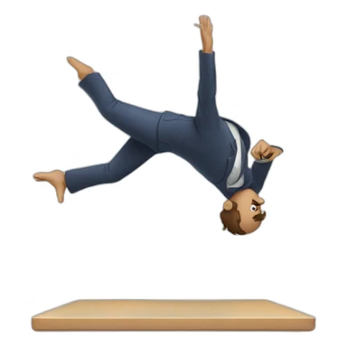 person flipping table sticker