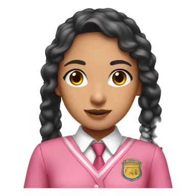 Karina aespa in pink school uniform sticker