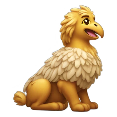 Poussin sur lion sticker