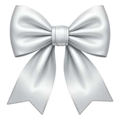 Girls white bow only bow  sticker