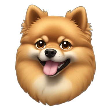 a muscular pomeranian spitz sticker