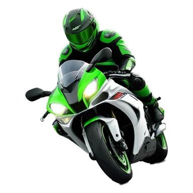  Piloto acenando na estrada de sua Kawasaki Zx10R 2018 preta sticker