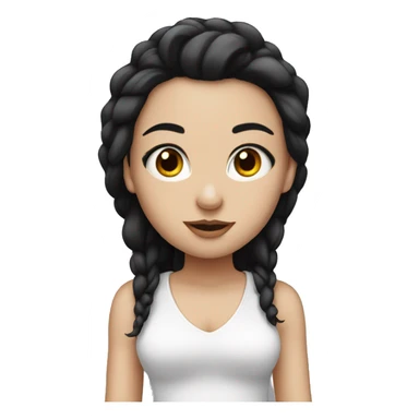 white girl with black hair and piercings sticker