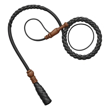 Realistic black whip sticker