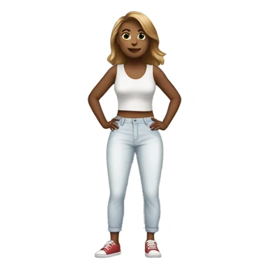 mulher de corpo inteiro, vestida com calça e sapato sticker