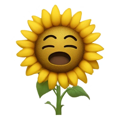 Sunflower with heart hands sticker