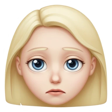 A sad face but mesmerizing  sticker