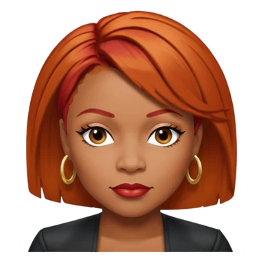 Tionne T-Boz Watkins with short red hair sticker
