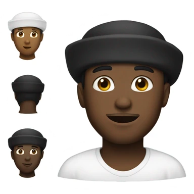 black man with a black bonnet on sticker
