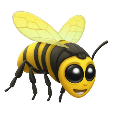 Yellow jacket Bee in glow run sticker
